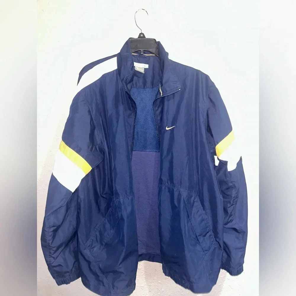 Vintage Nike Y2K Full Zip Silver Tag Lined Blue Jacket - Men's Size XL *EUC*